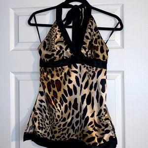 Leopard Halter Top